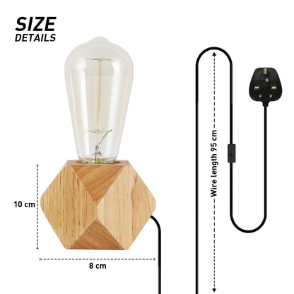 Solid Wood Table Lamp - Size
