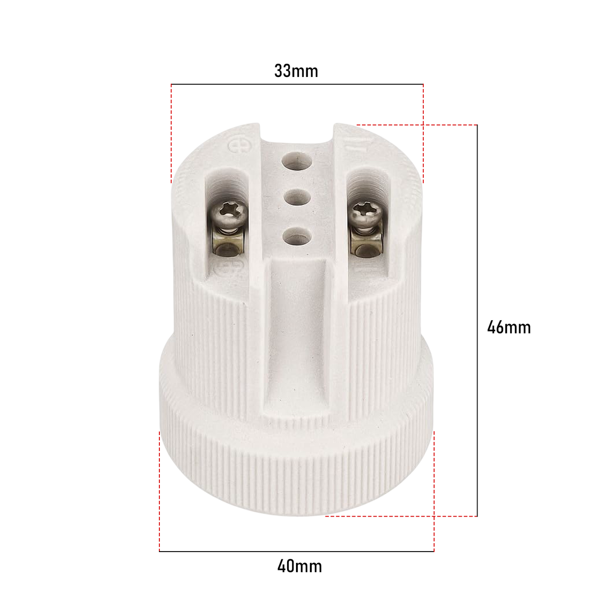 E27 Ceramic Lamp Holder Edison Screw Light Bulb Socket for DIY ~ 3236