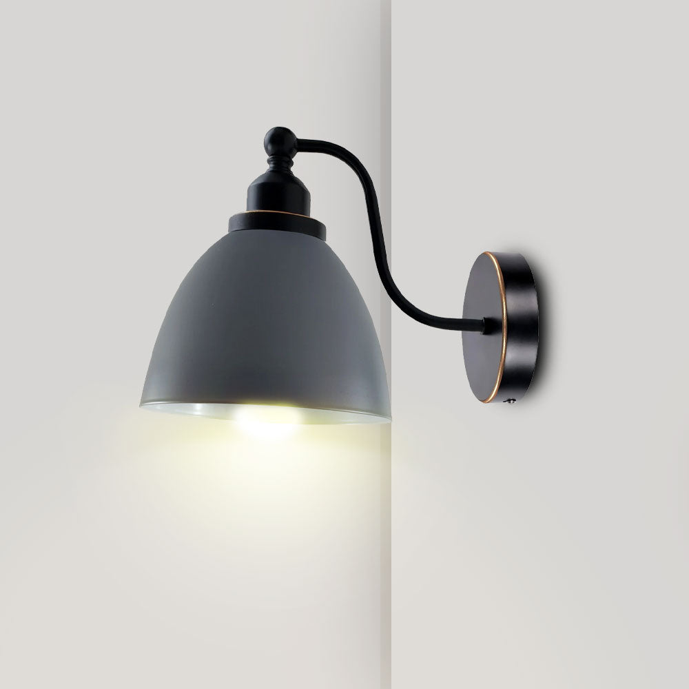  Modern Industrial Swan Neck Metal Arm Sconce Wall Light-application image