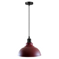 Vintage Curvy Dome Pendant Light in Burgundy~4127