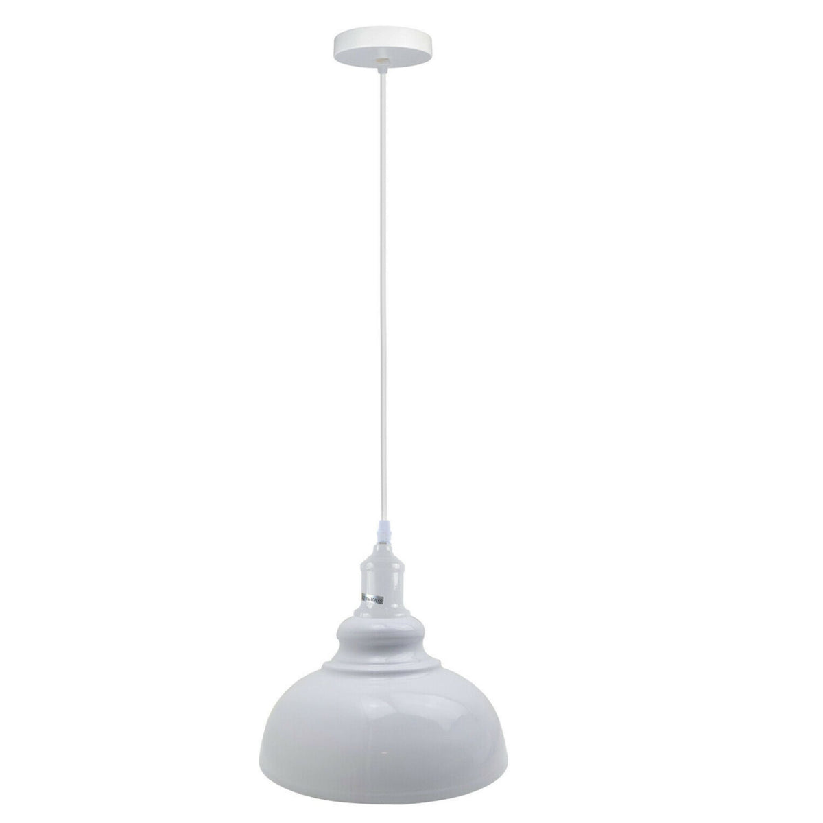 Curvy Metal Shade Pendant Light  E27 29cm Metal Shade~4151