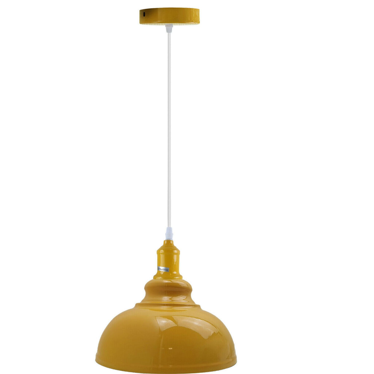 Curvy Metal Shade Pendant Light  E27 29cm Metal Shade~4151