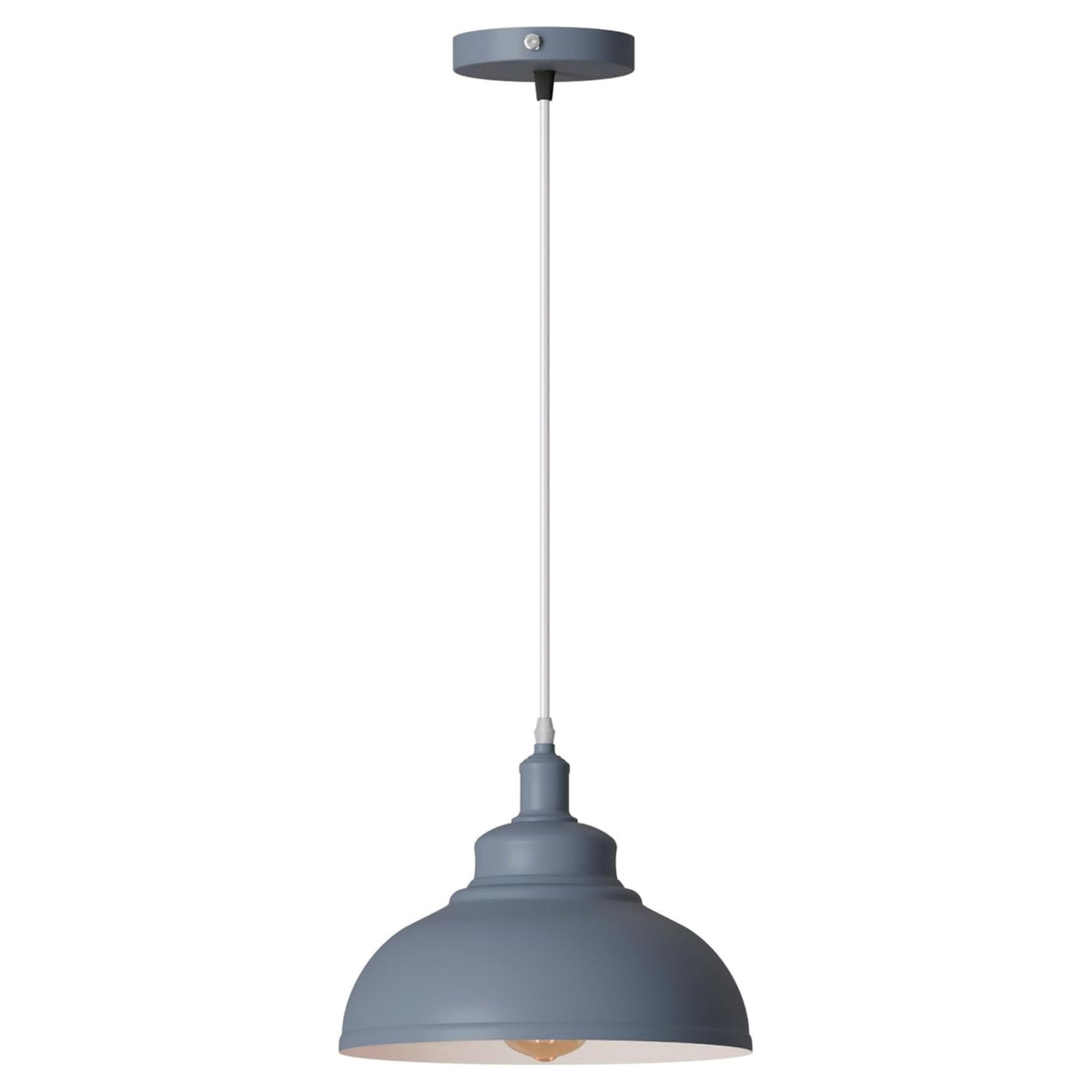 Curvy Metal Shade Pendant Light  E27 29cm Metal Shade~4151