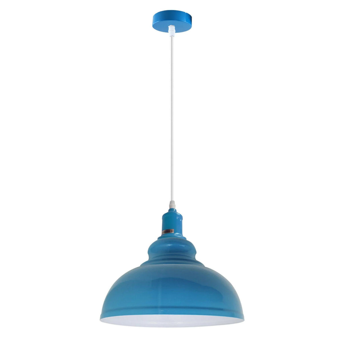 Curvy Metal Shade Pendant Light  E27 29cm Metal Shade~4151
