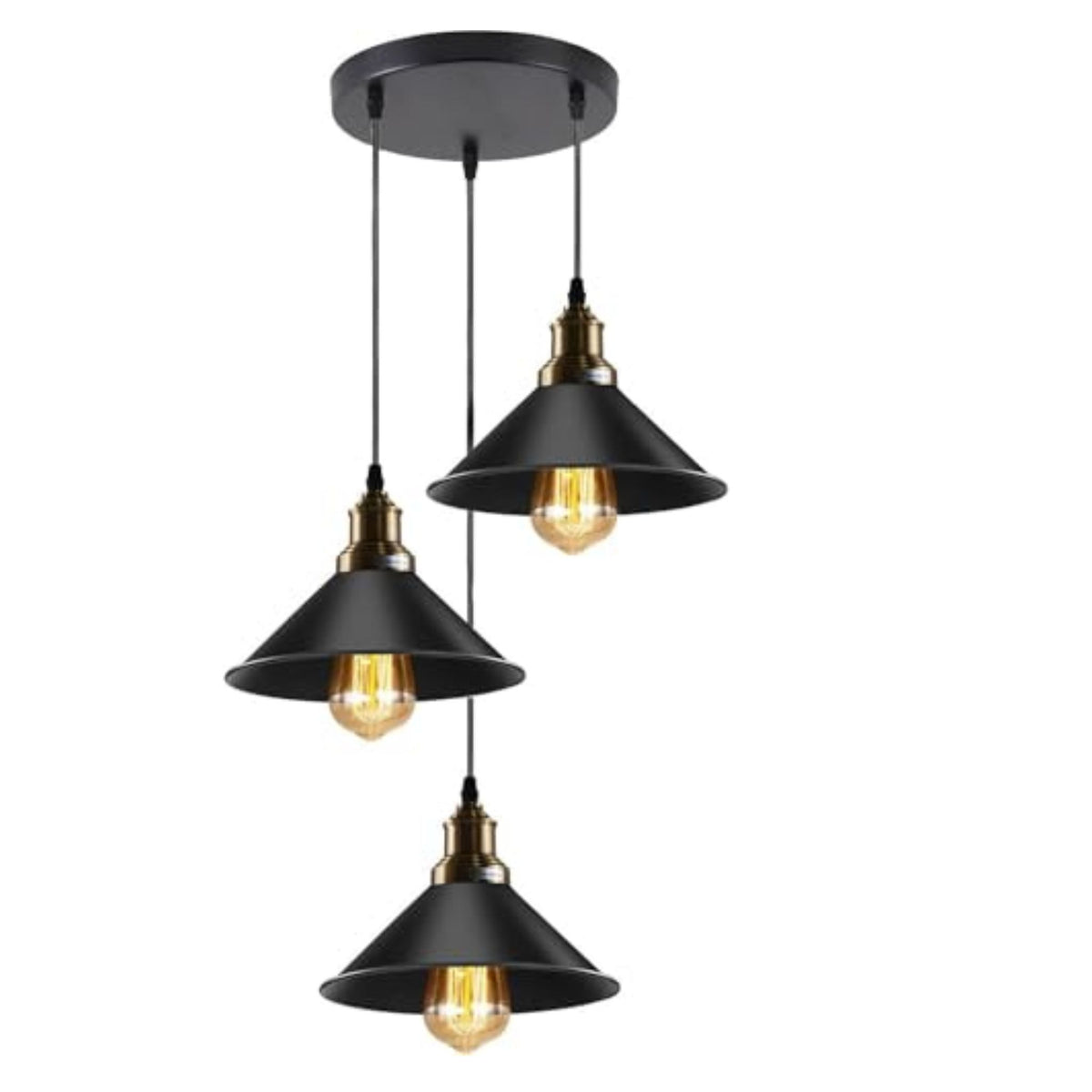 Industrial 3-head pendant ligh