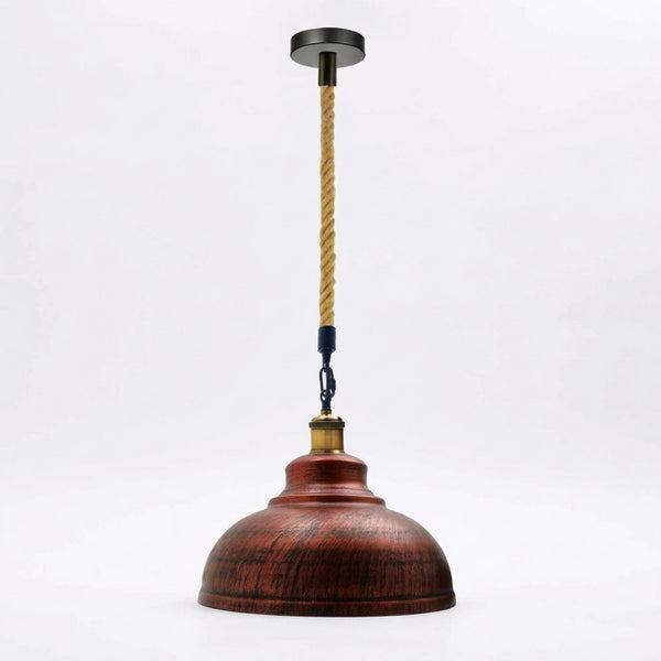 Rustic Red  Hemp Rope Pendant Lights Vintage Retro Hanging Lamp~1826
