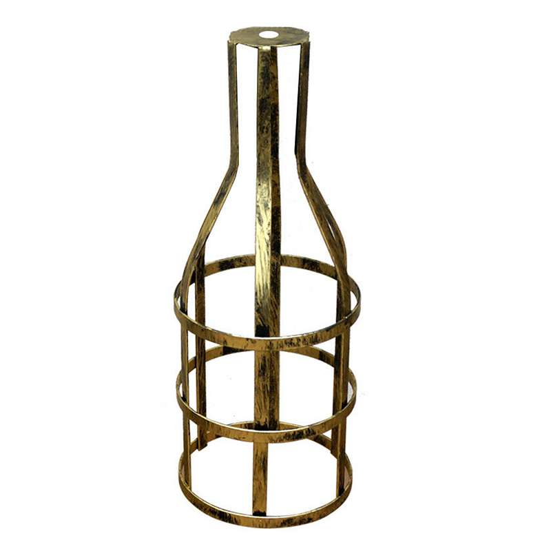 Vintage Industrial Pendant Light Fixture Bottle Shape Wire Cage~