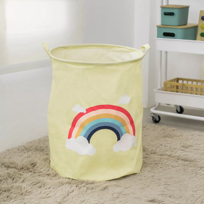 Foldable Cotton Laundry Basket Organizer For Dirty Clothes For Home Storage~3385