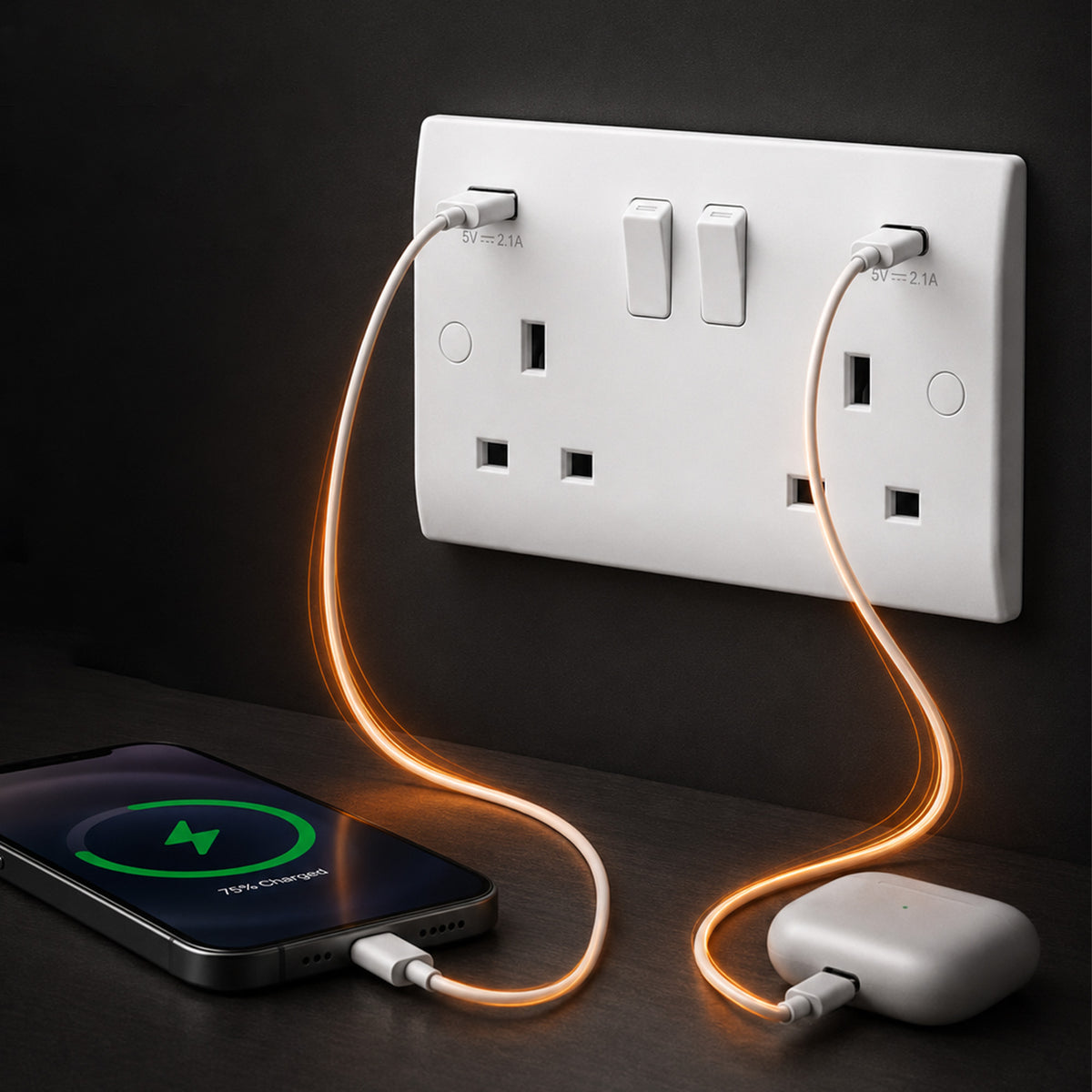13A Switched Socket White, 1 Gang, 2 Gang & USB~4034
