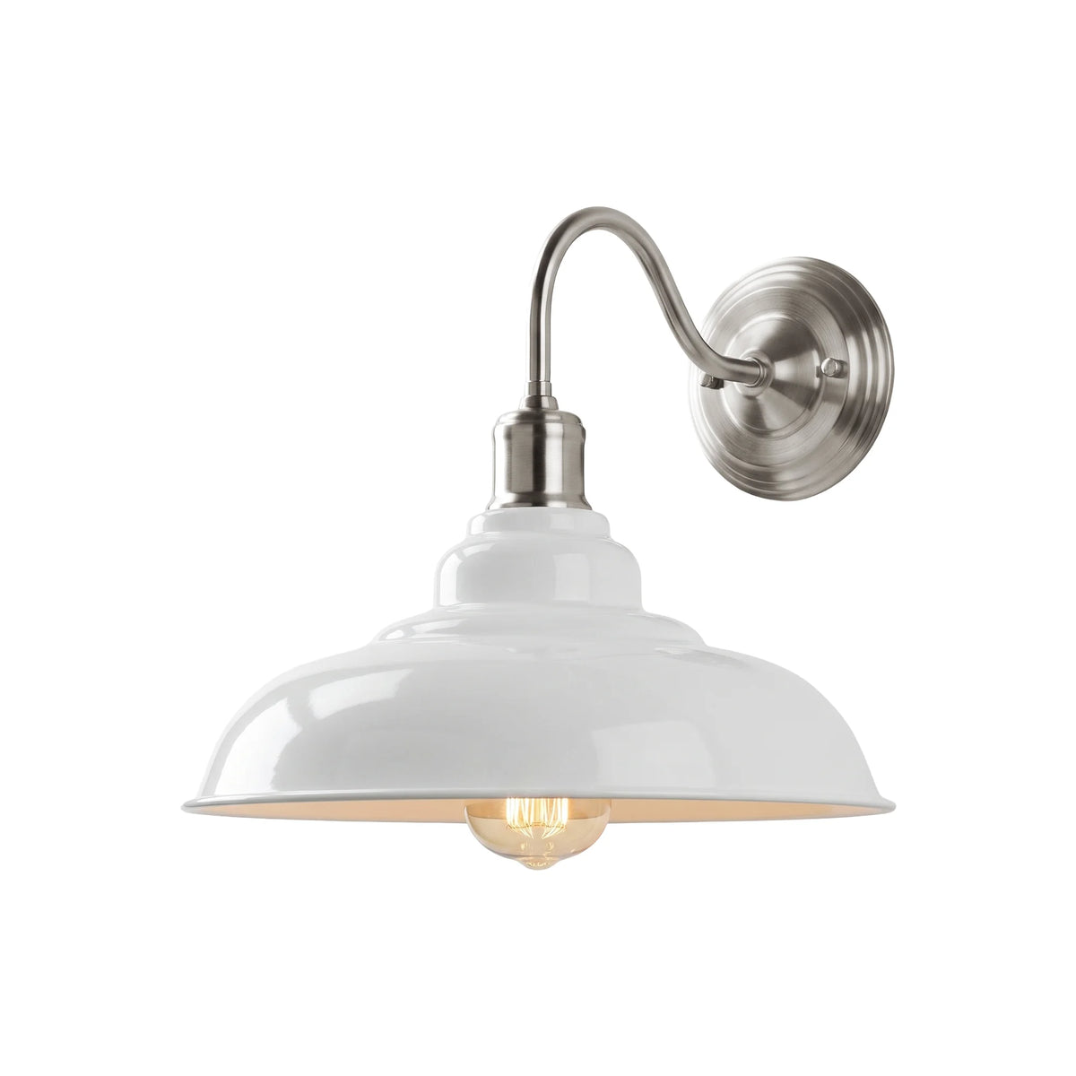 White industrial wall light for living room
