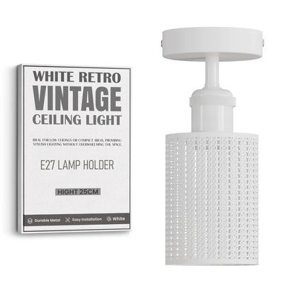 White retro vintage ceiling light