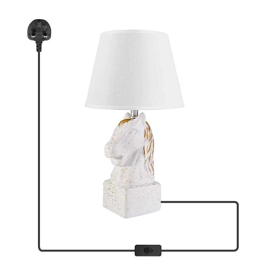 Horse Head White Table Lamp White Lamp