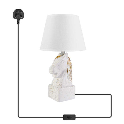 Horse Head White Table Lamp White Lamp
