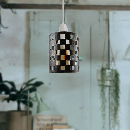 Industrial Ceiling Pendant Light Lampshade Rustic Modern Pattern Easy Fit Shade-Application image