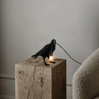 Bird Lamp Seletti Bird Looking Left Table Lamp Black Free Bulb ~ 3083
