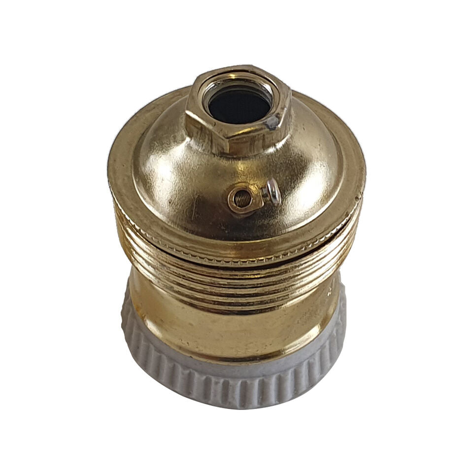 Metal Satin Nickel Pendant Lamp Holder Edison E27 Bulb Light Socket~3242