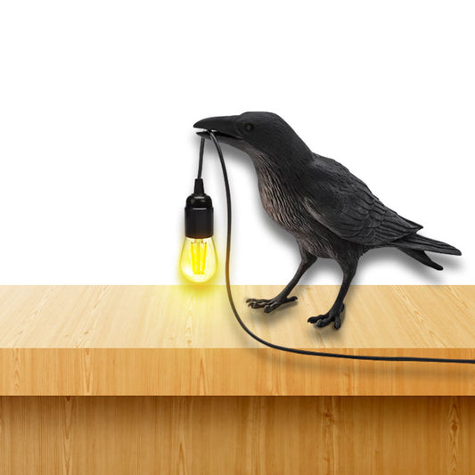 Bird Lamp Seletti Bird Looking Left Table Lamp - Black ~ 3083