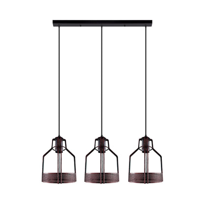 Rustic Red pendant light fitting