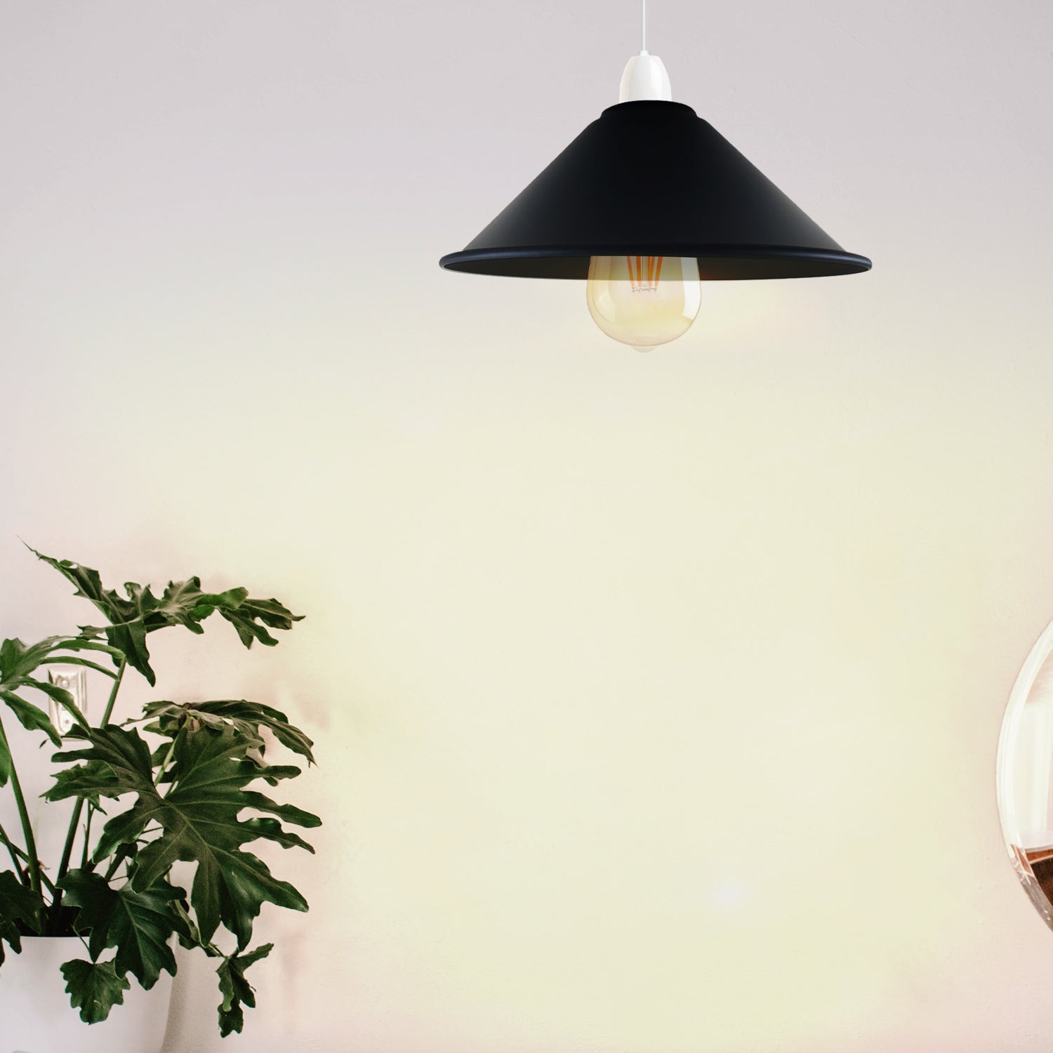 Blacl Kitchen Lighting- easy fit lamp shade