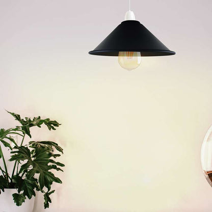 Vintage Metal Easy Fit Cone Shape Pendant Ceiling Lampshade-Application Image