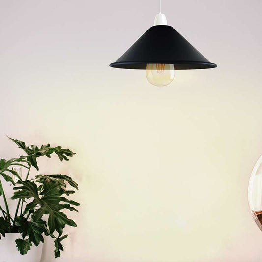 Vintage Metal Easy Fit Cone Shape Pendant Ceiling Lampshade-Application Image