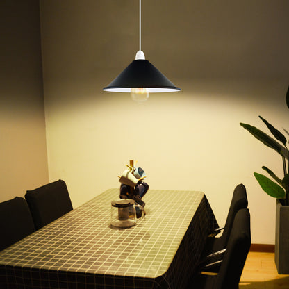 indoor lights black lamp shade -easy fit lamp shade -white inner