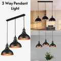 black industrial ceiling light