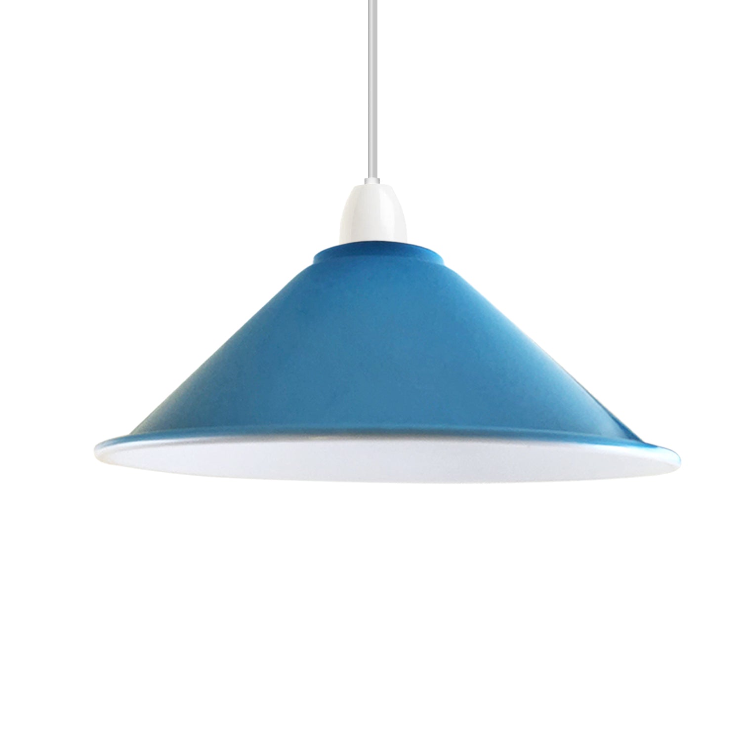 blue easy fit lamp shade- sky blue-easy to install