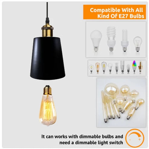 buy black industrial pendant light UK