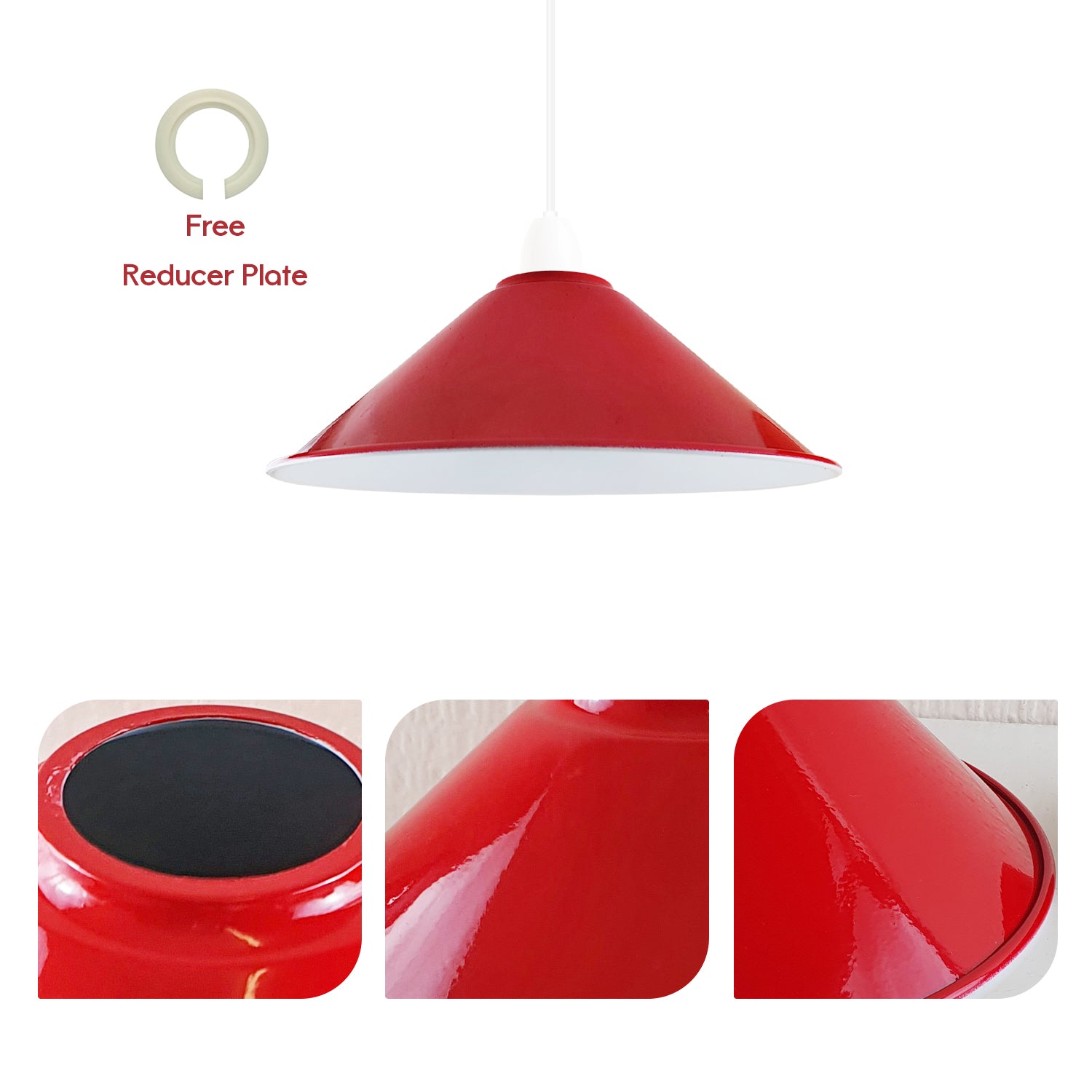 Easy fit cone lamp shade -cone indoor lamp shades for pendant lights, wall lights, plugin  lamps, table lamps