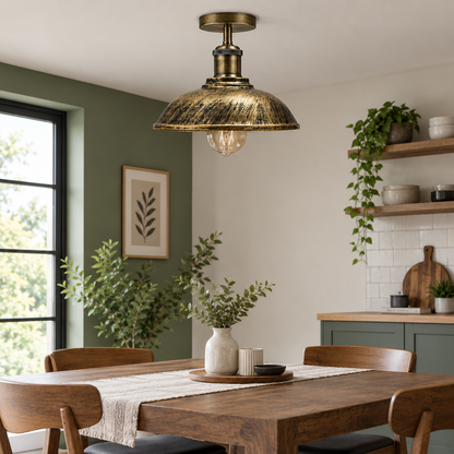 Metal Light Shades Ceiling Pendant Light Brushed Brass ~ 3068