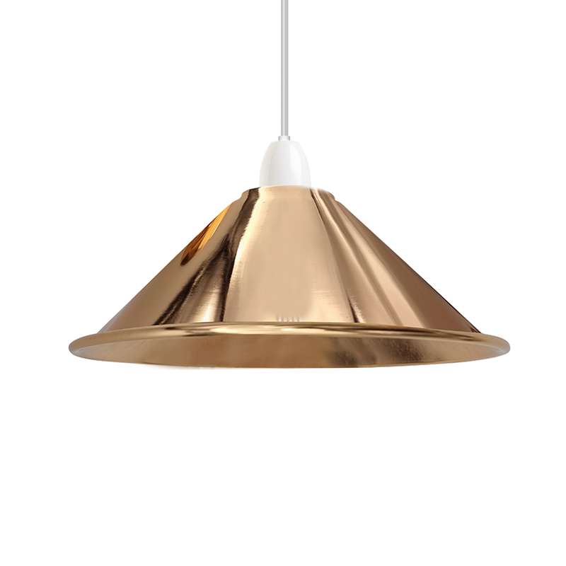 Vintage Metal Easy Fit Cone Shape Pendant Ceiling Lampshade