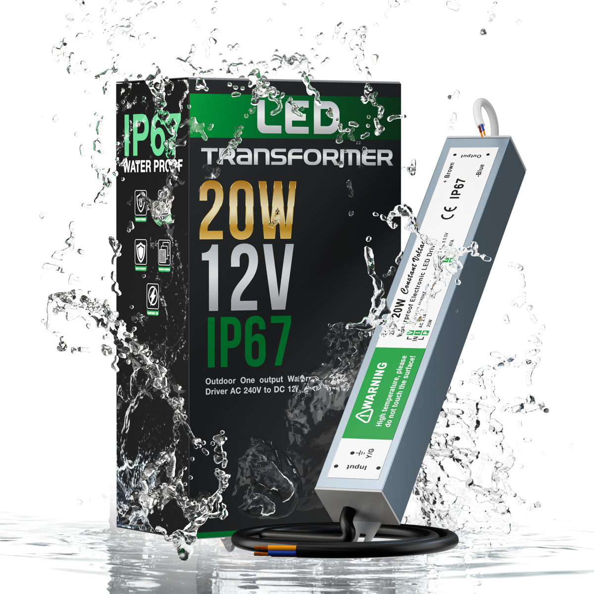 DC12V IP67 Waterproof LED Power Supply 10W-350W~4056