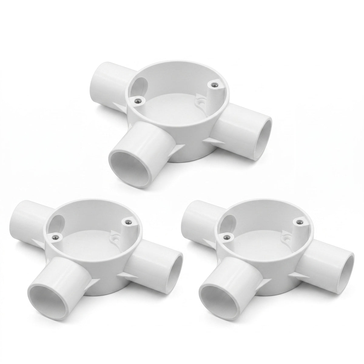 20mm White PVC Conduit Electrical Junction Boxes~4095
