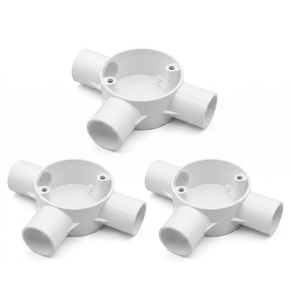 20mm White PVC Conduit Electrical Junction Boxes~4095