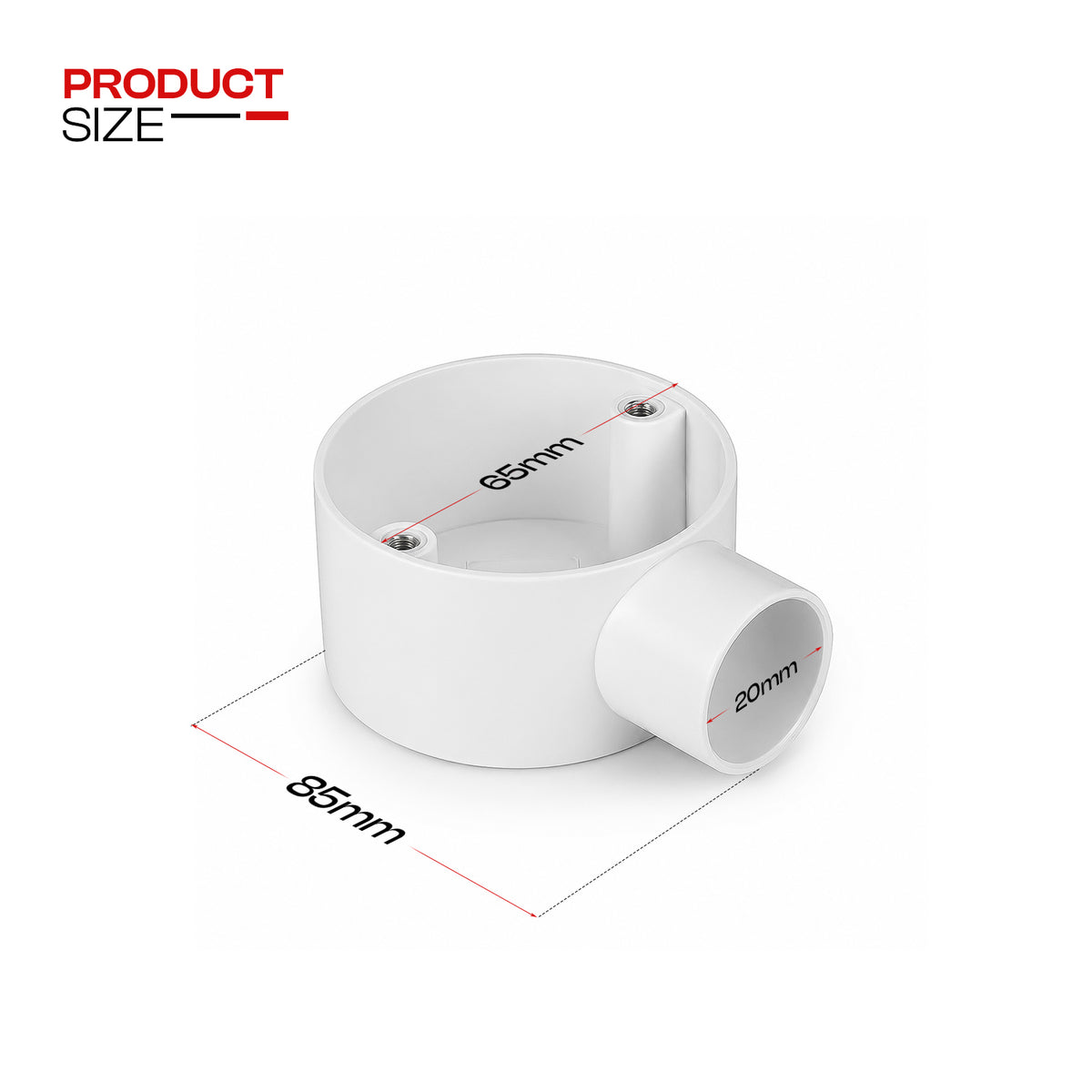 20mm White PVC Conduit Electrical Junction Boxes~4095