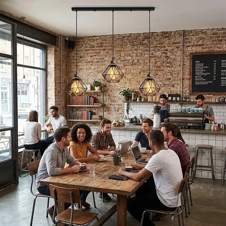 industrial pendant light bar restaurant UK