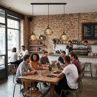 industrial pendant light bar restaurant UK
