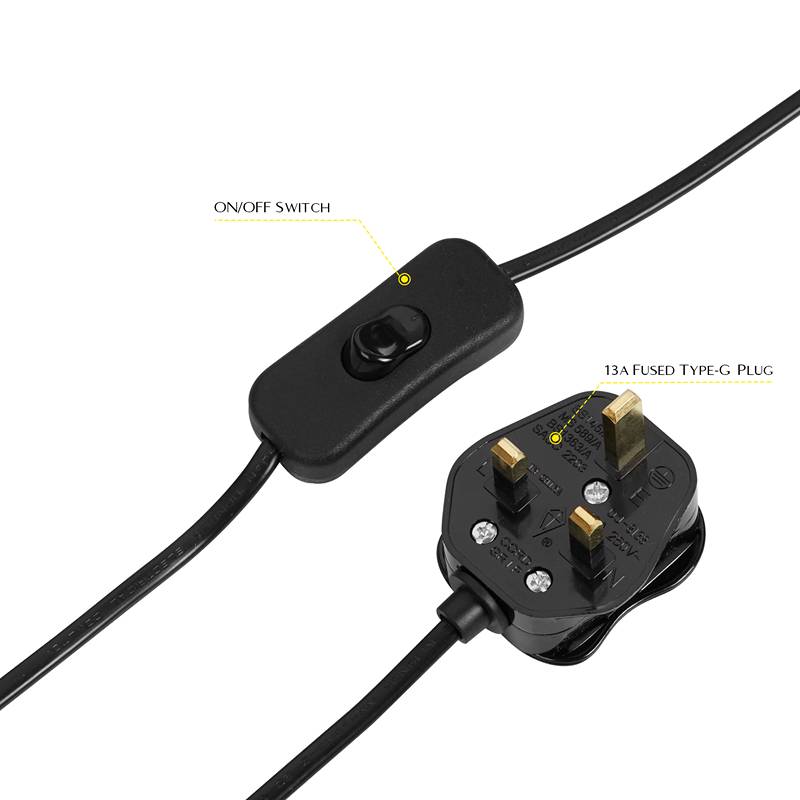 lighting wall on/off switch and uk plug