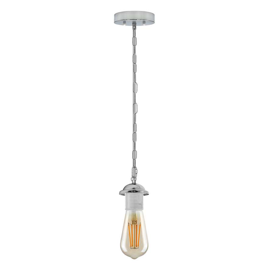 Ceiling Rose Chain Pendant E27 Fitting Hanging Lamp Holder Kit ~ 3354