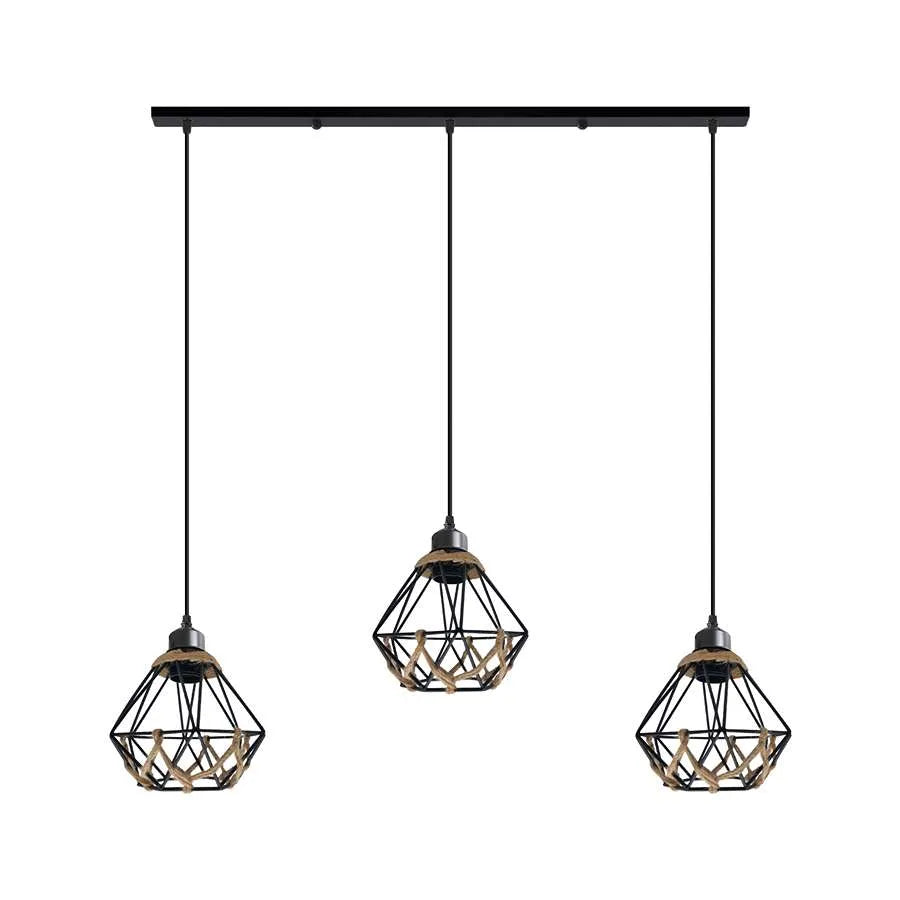 adjustable hemp rope ceiling light E27 UK