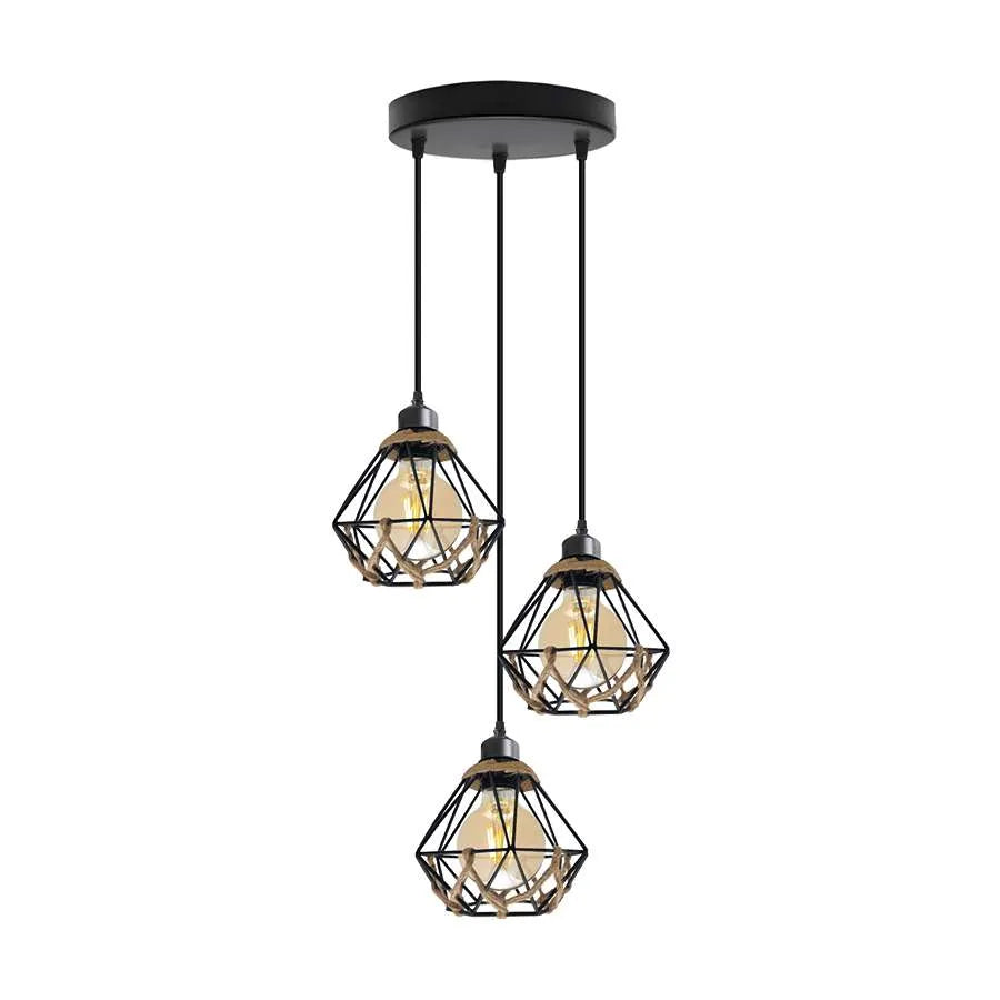 Mercantile design rope 2025 and brass pendant lamp