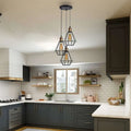 3way Metal wire Cage Hanging Light Fixture-Application image