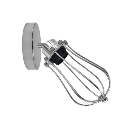 Adjustable socket metal cage wall lamp