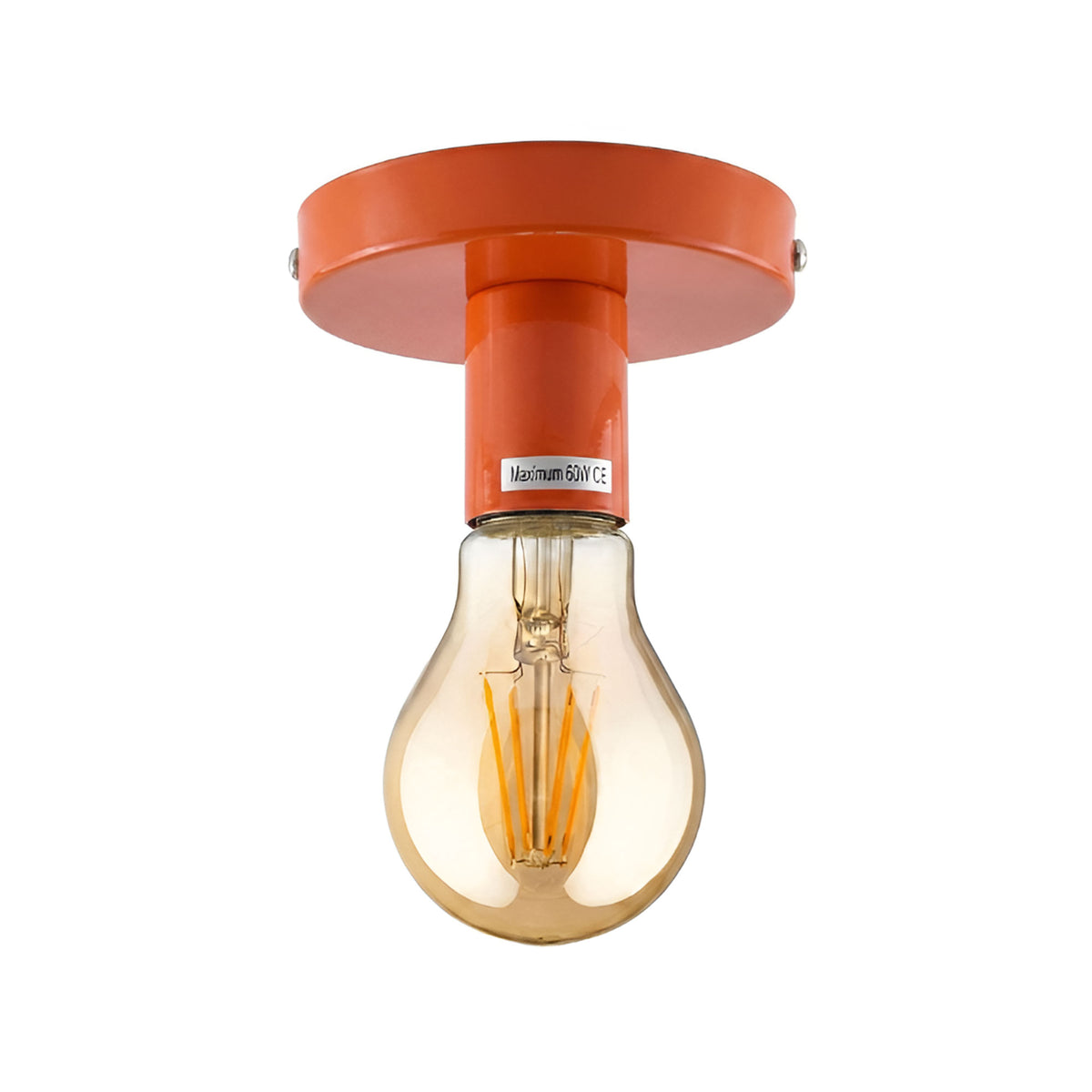 Orange Flush Mount Ceiling Light~1962