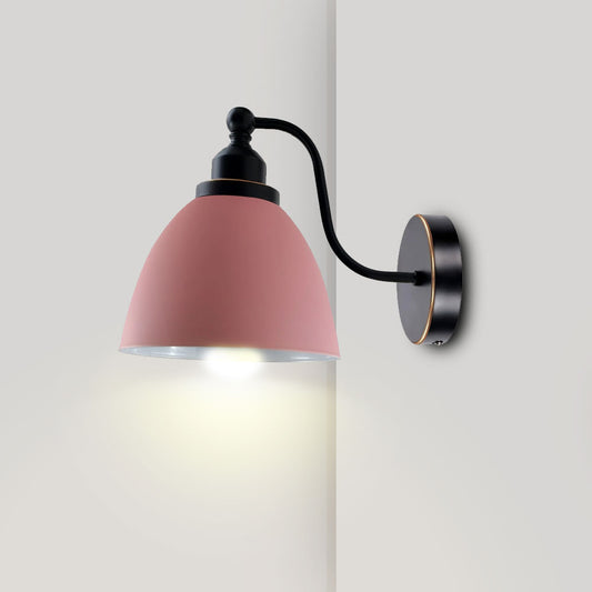  Modern Industrial Swan Neck Metal Arm Sconce Wall Light-Application image