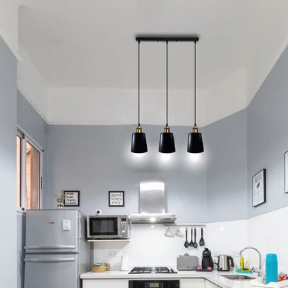 retro 3 bulb black pendant ceiling light dining room