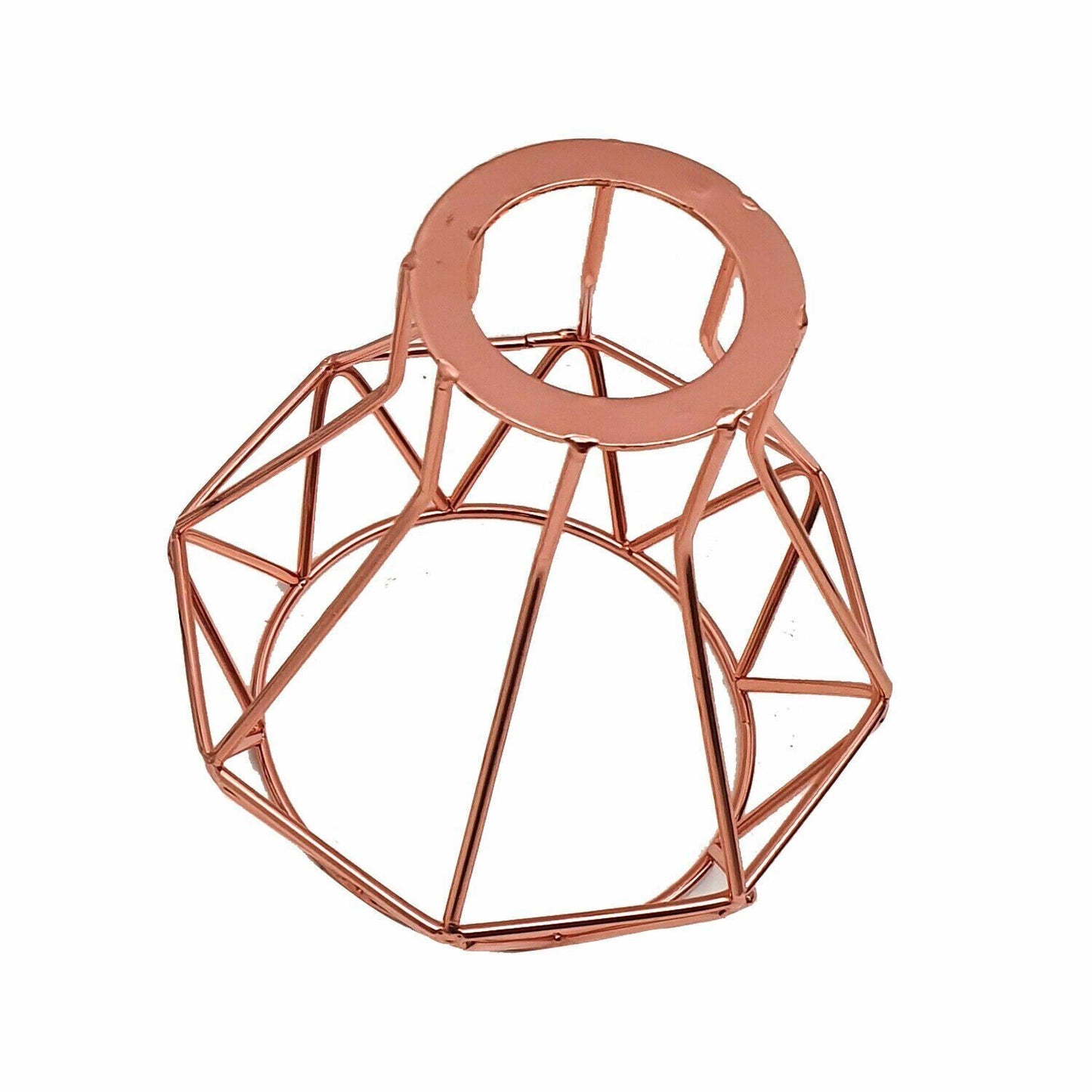 Modern Small 40mm Rose Gold Hole Diamond cage
