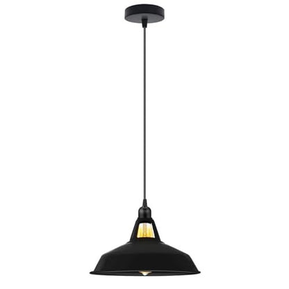 Industrial Black Pendant Ceiling Light  Baran Shade Hanging Lamp~4037
