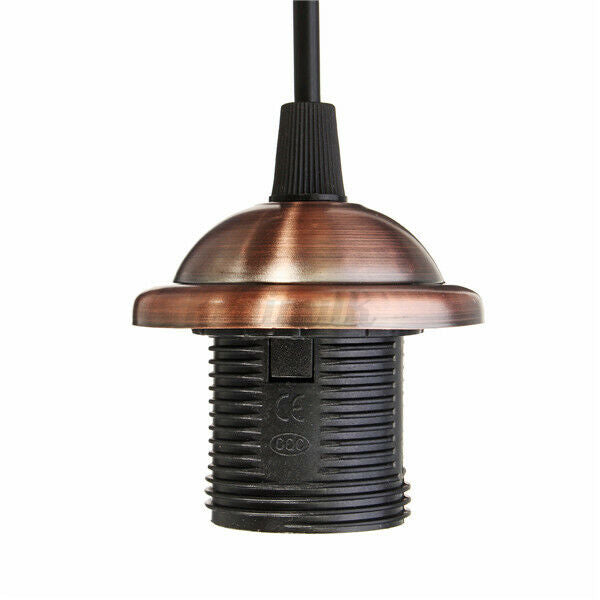 Copper E27 Ceiling Rose Light PVC Pendant Lamp Holder Fitting